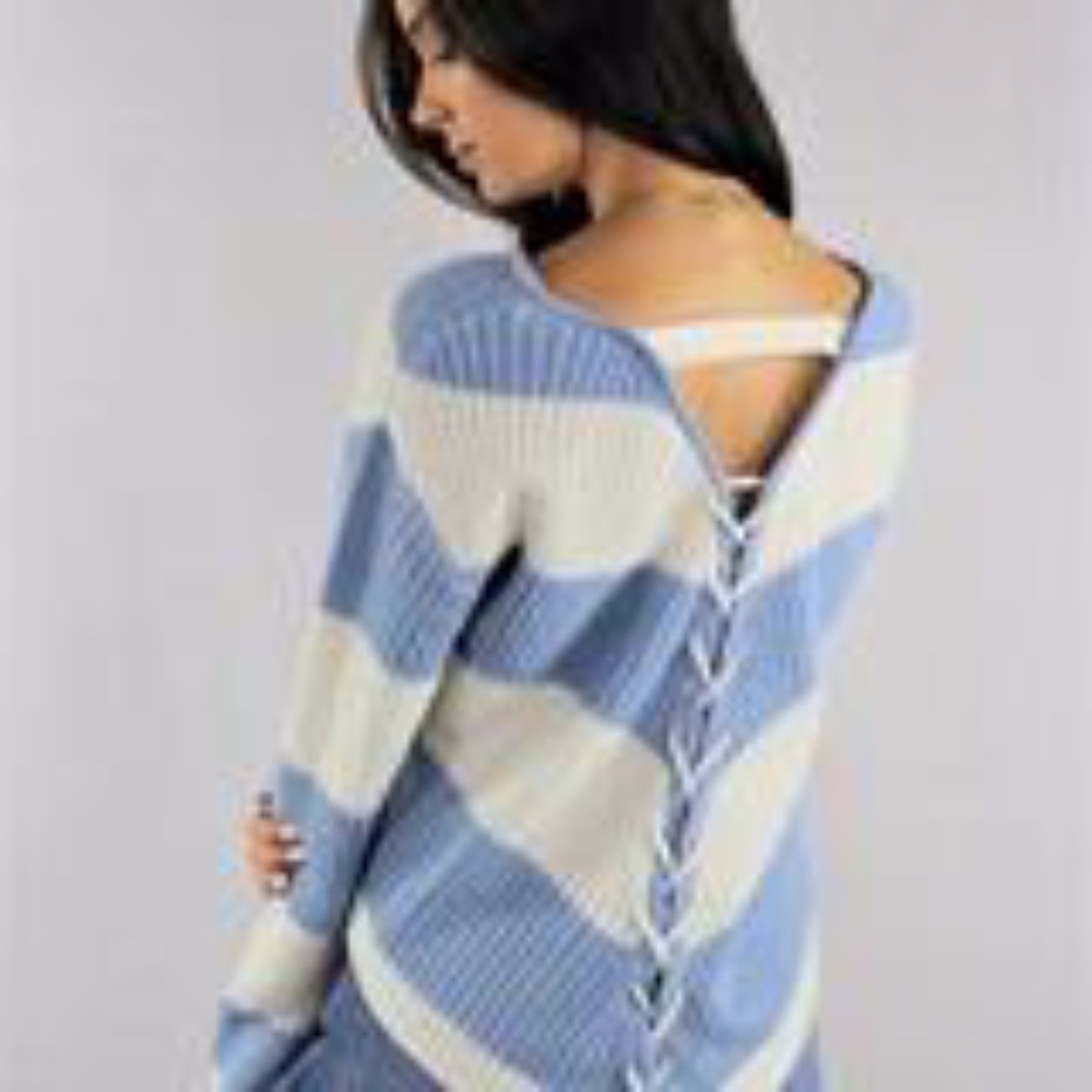 Knitted Top with Lace Detail